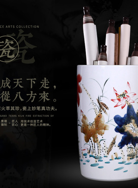 字画收纳缸落地大花瓶装饰陶瓷器