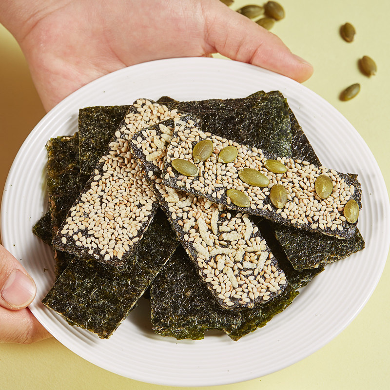 海苔脆海苔夹心孕妇儿童即食大脆片 兮贤食品海苔系列
