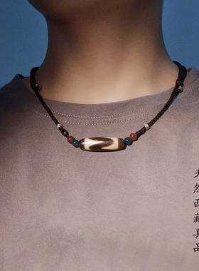 三眼九眼挂绳藏式玛瑙