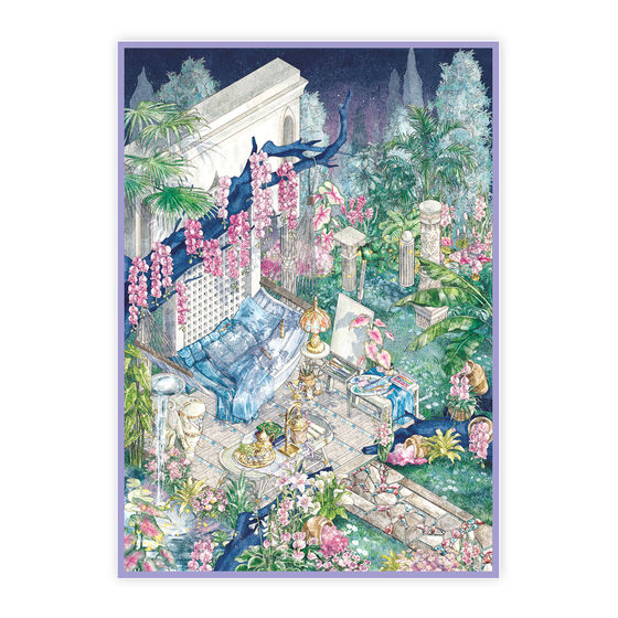 Senyou 39.0 Garden Series Landscaping Stickers Tenghuating Orchid Stream Large Edition Miniature Scene 3D Three-dimensional Stickers