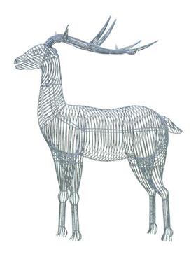 不锈钢镂空梅花鹿雕塑发光铁艺鹿户外园林售楼处草坪景观装饰摆件