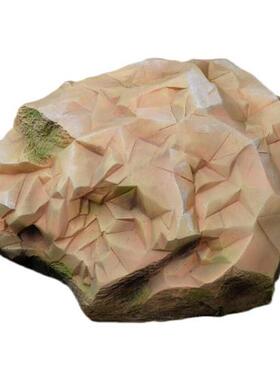 户外仿真假石头玻璃钢雕塑庭院景区售楼部小区井盖石草地落地摆件