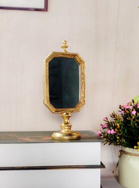 化妆镜镜子欧式复古做旧怀旧摆件