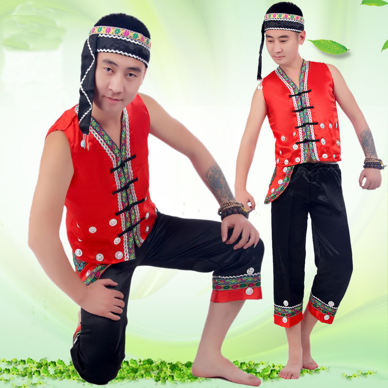 少数民族服装男云南贵州壮族瑶族 酷馨菱民族服装/舞台装