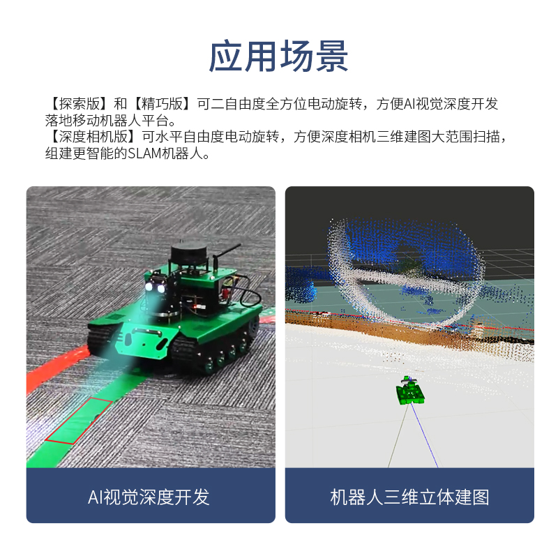 亚博智能两自由度电动摄像头云台机器人小车二维舵机深度相机支架 - 图1