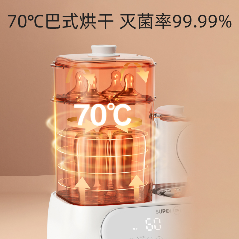 苏泊尔温奶器恒温热水壶奶瓶消毒烘干一体二合一婴儿暖热奶BW012A