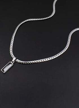 Black zircon pendant necklace, female ins, snake bone chain,