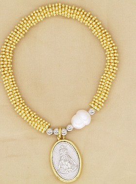 Cross Gold Snowflake Adjustable Bracelet Handmade for Women