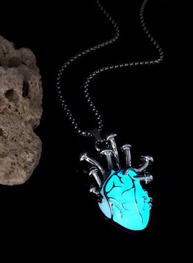 Zinc alloy luminous human heart pendant Halloween outfit