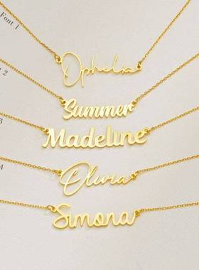 Custom Name Necklace for Women Personalised Cursive 50pcs