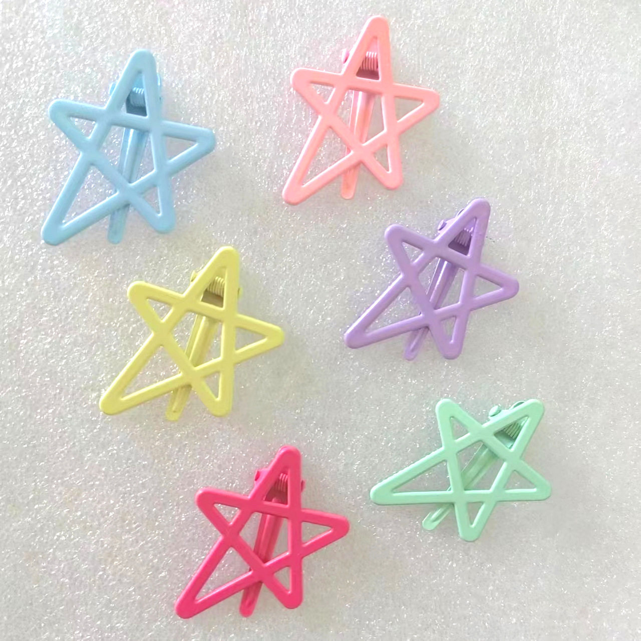 Dopamine colored star hair clip, sweet girl heart bangs clip,淘宝优惠券,粉丝福利购,淘宝优惠卷