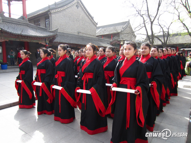 古装汉服男女国学成人礼表演礼仪之邦祭祀服古代舞台演出拜师礼服 - 图0