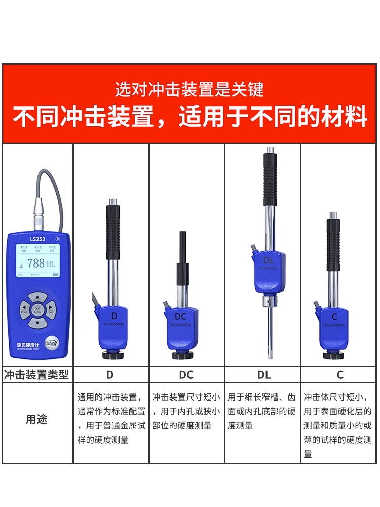 林上便携式里氏硬度计正品金属数显高精度铸铁模具洛氏硬度测试仪 - 图3