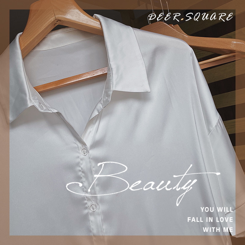 宅鹿鹿冰丝女春夏小性感短款睡裙 宅鹿鹿睡裙