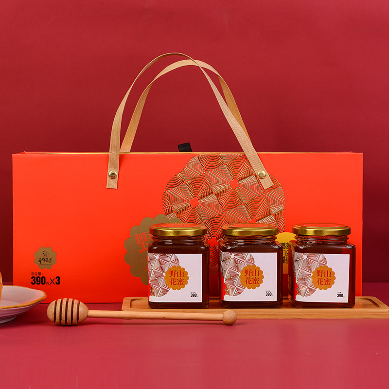 养蜂婆婆蜂蜜礼盒官方旗舰店正品中秋送礼纯正野山花洋槐椴树蜜