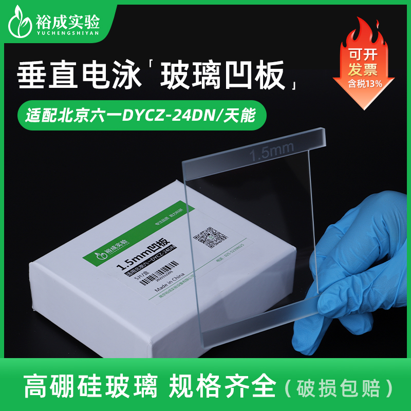 适配北京六一DYCZ-24DN蛋白电泳仪玻璃板Western Blot 平板凹板 加样梳试样格原位制胶器 电泳槽配件 - 图0