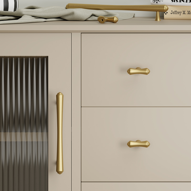 松笺实心黄铜纯铜法式柜门拉手衣柜橱柜抽屉柜子美式高级现代把手 - 图2