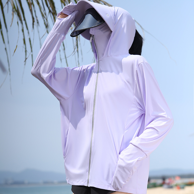 冰丝防晒衣女2024新款夏季UPF50+透气户外薄防紫外线骑电动车外套