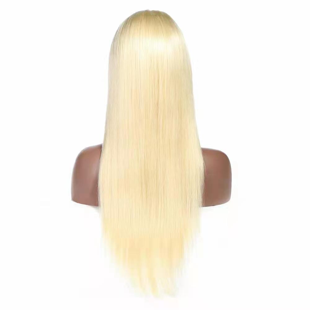 Top quality #613 blond silky straight lace frontal wig 发套 - 图0