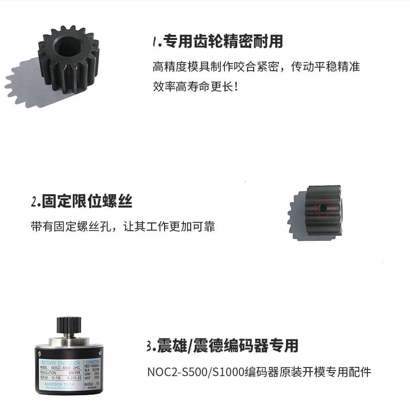 编器齿轮NOC02码-S500/S100-2HC震雄 震德内密控脉冲解码器配件 - 图0