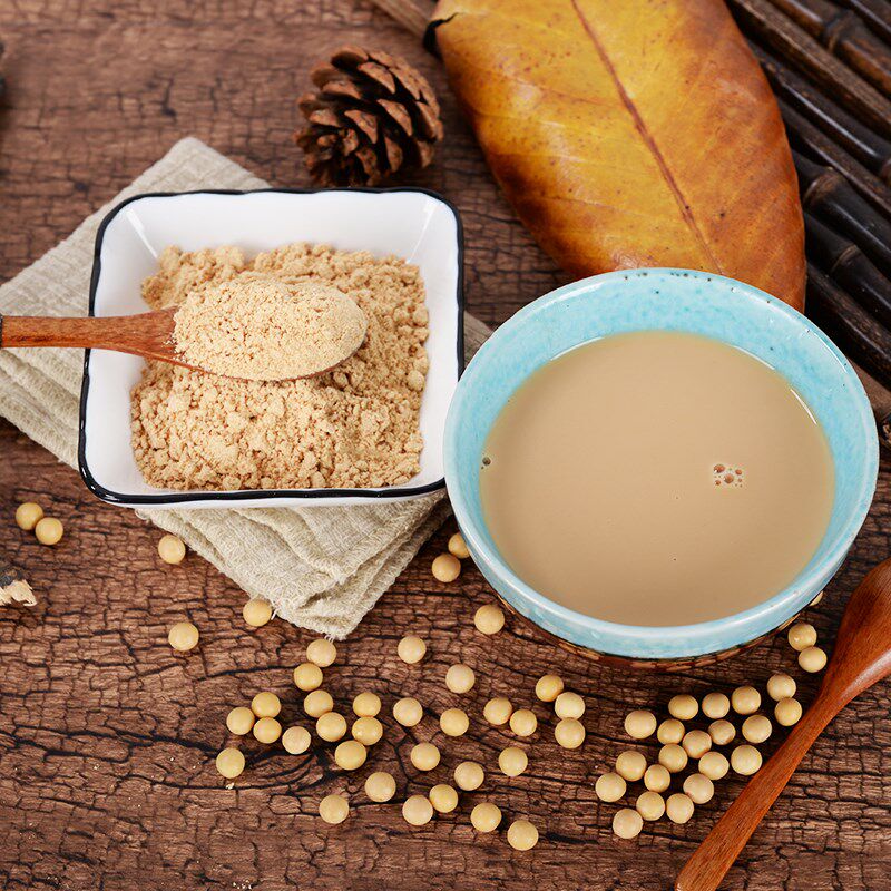 现磨纯黄豆粉炒熟的糍粑黄豆面粉 画迈黄豆