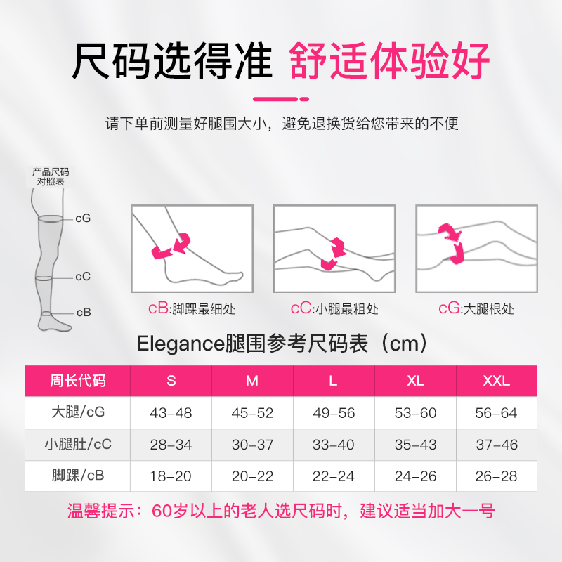 德国迈迪medi弹力袜静脉曲张进口二级压力医用医疗型治疗男女薄款 - 图2