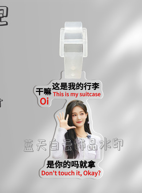 李一桐亚克力行李牌周边行李箱