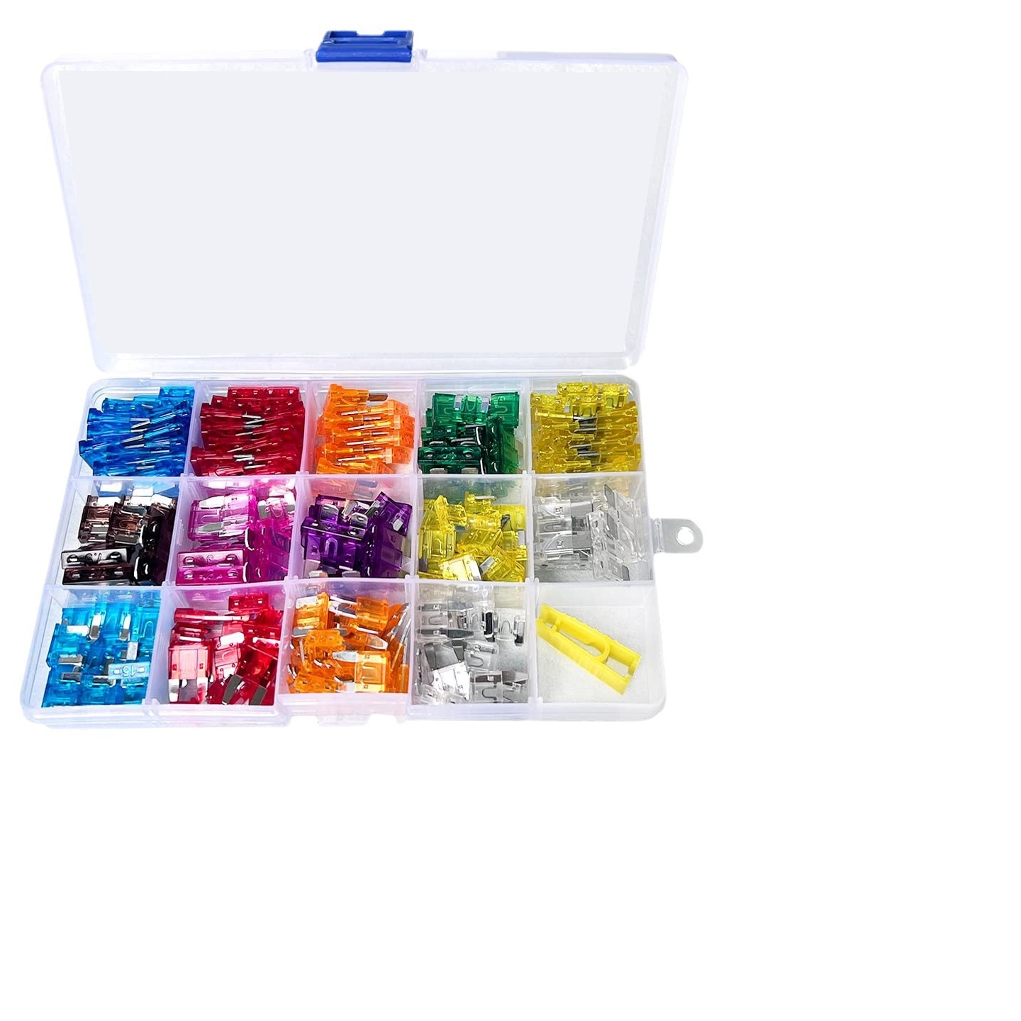 跨境批发 195PCS盒装 中号小号迷你保险片/汽车插片式保险丝3-35A - 图3