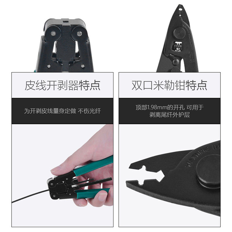 光纤剥纤钳米勒钳开剥器三口弥勒钳热剥线冷接工具套装剥皮开剥器,淘宝优惠券,粉丝福利购,淘宝优惠卷
