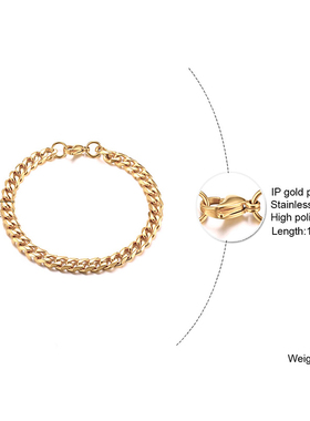 Men's Bracelet Curb Cuban Link Chain Stainless Steel Mens W