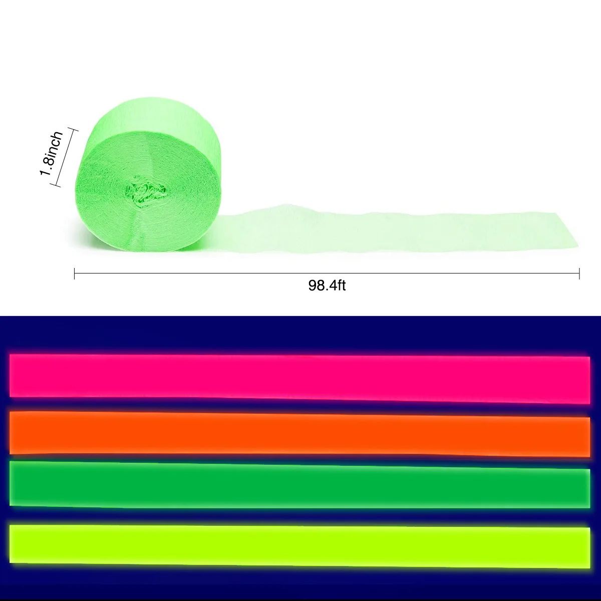 loves Crepe Paper Garlands Glowing Fluorescent Year Supplies - 图1