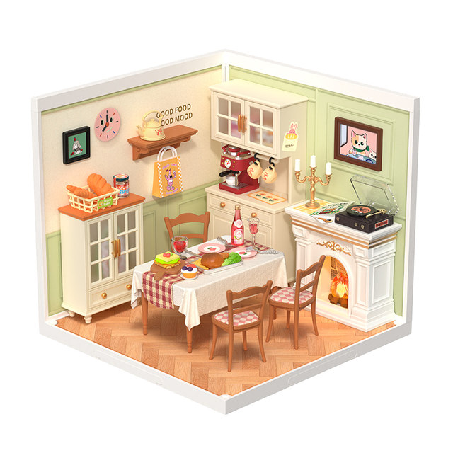 rolife若来超级世界餐厅益智积木拼装玩具模型diy小屋儿童礼物女