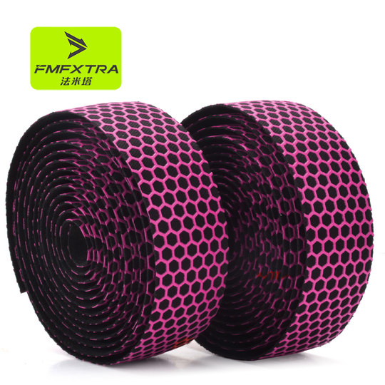 Road handlebar tape to prevent tangles with silicone elastic tape