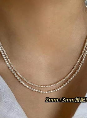韩国小米珠珍珠项链女高端配饰