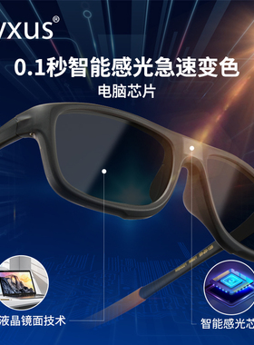 cyxus2025新款感光智能0.1秒变色太阳镜防紫外线墨镜偏光开车驾驶