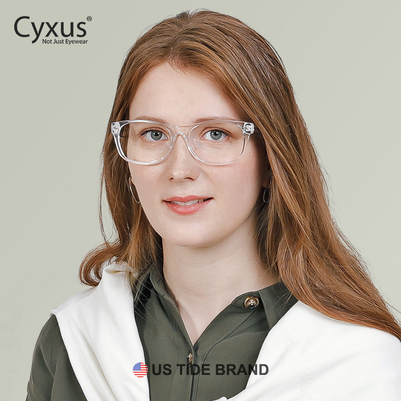 Cyxus进口防蓝光眼镜透明镜框女显脸小电脑眼镜男潮近视眼镜-图2