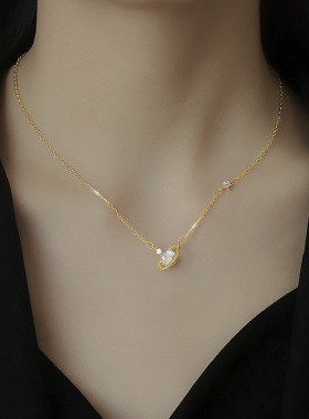 S925纯银项链女夏韩国星球锁骨链