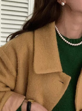 韩国复古珍珠项链少女轻奢小众