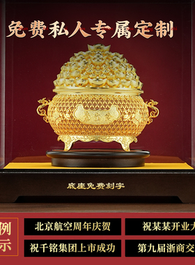 铜鎏金花丝铜聚宝盆摆件