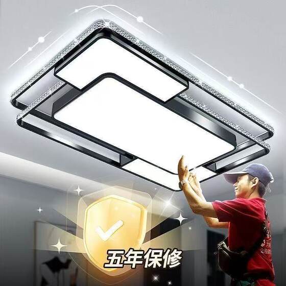 Zhongshan 2026 new Internet celebrity crystal double-layer living room lamp simple modern bedroom restaurant main chandelier whole house
