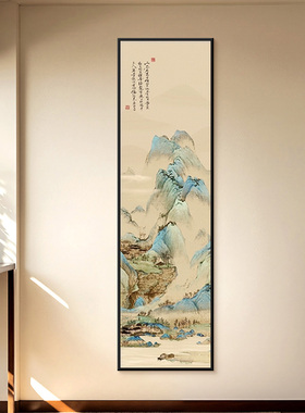 宋氏美学玄关走廊国风花鸟贴画墙