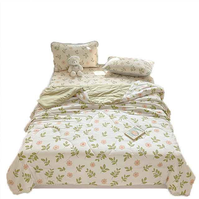 Class A ice silk latex cool mat four-piece set summer cool quilt summer 2025 new student dormitory bed sheet three-piece set