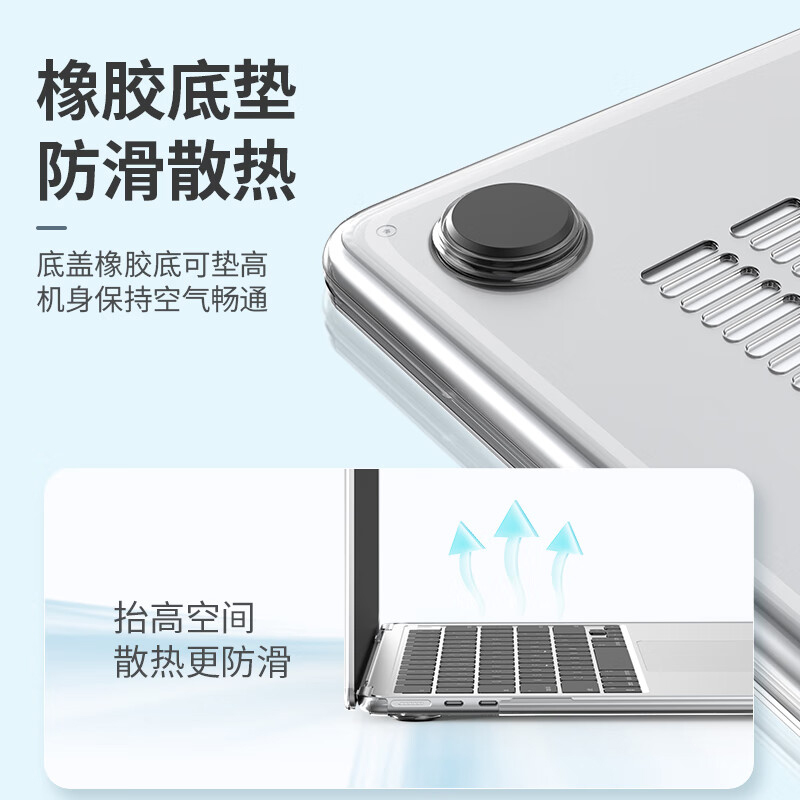 适用苹果macBookair保护壳2023款M2笔记本macbook电脑保护套Pro超薄A2941软壳透明硅胶15.3寸贴膜A2681贴纸13 - 图2