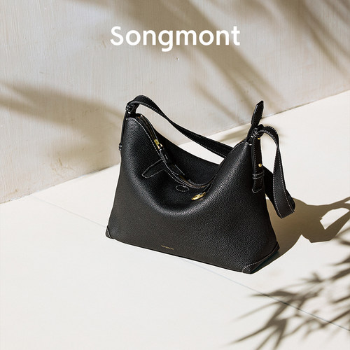 Songmont山下有松循迹系列浅行Ⅱhobo包牛皮单肩腋下通勤饺子包女 - 图3