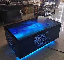 Custom KTV Bar Tea Table Bag Compartment Custom Upscale Luminous Tempered Glass Special Living-room Bar Creative Combo