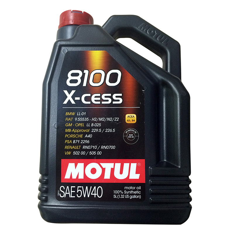 摩特（MOTUL）8100  X-cess 5W40 5L意大利进口 汽车全合成机油 - 图0