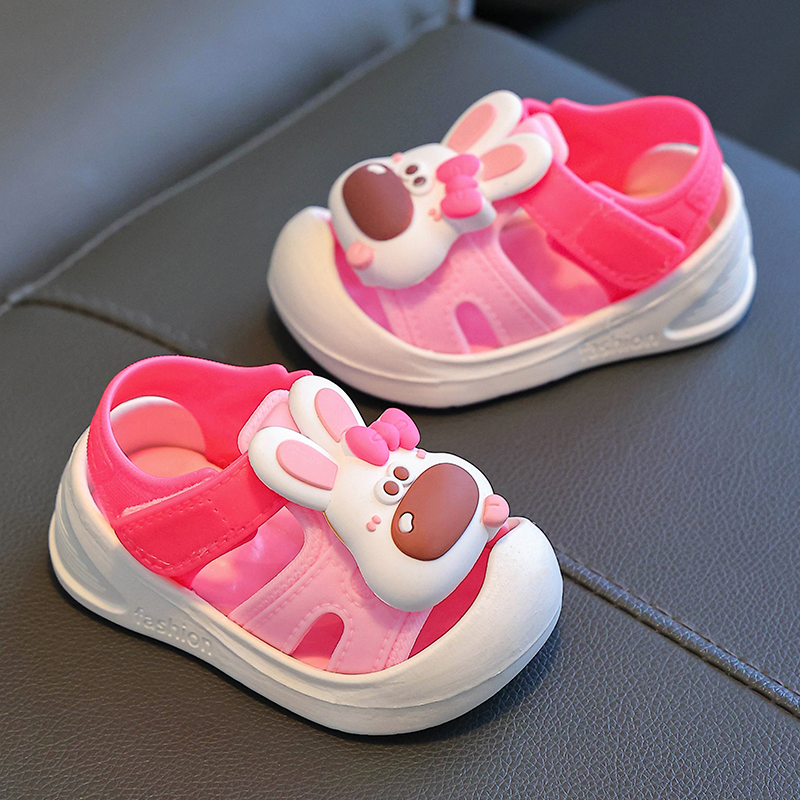 儿童凉鞋男童夏季洞洞鞋小孩宝宝凉拖鞋防滑卡通兔女宝学步鞋包头,淘宝优惠券,粉丝福利购,淘宝优惠卷