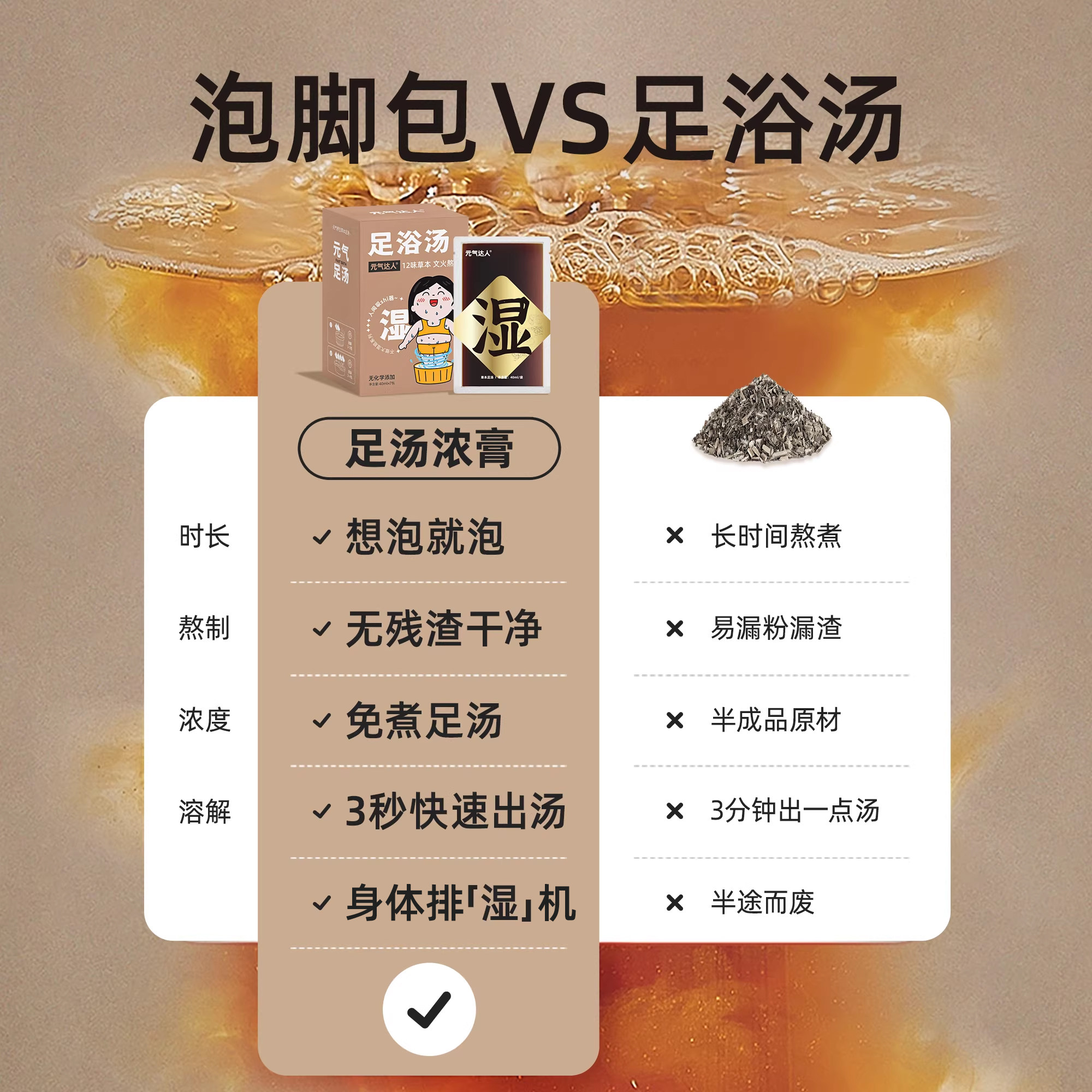 元气达人泡脚包艾草湿气足汤助生姜排叶寒液睡眠男女士专用足浴包,淘宝优惠券,粉丝福利购,淘宝优惠卷