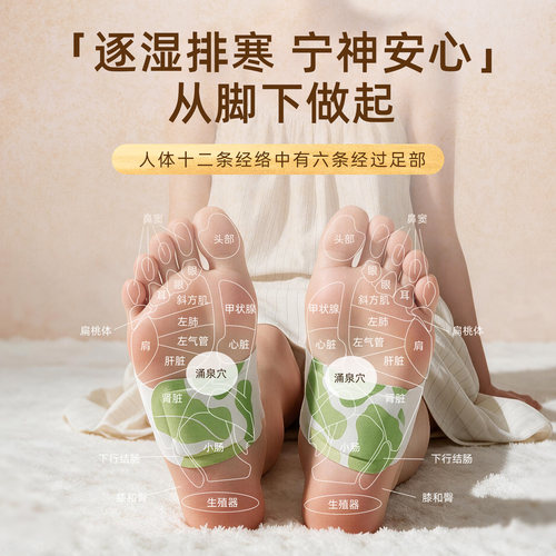 元气达人暖足贴三阴交艾草暖脚踝贴三伏艾灸足贴艾绒去湿雪松发热 - 图1