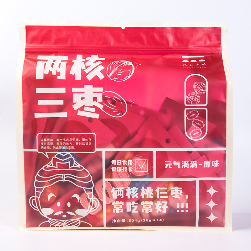 【陕北滋味】两核三枣504g枣夹核桃仁零食即食干货（36g*14）